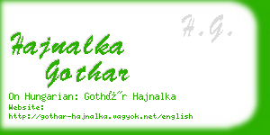 hajnalka gothar business card